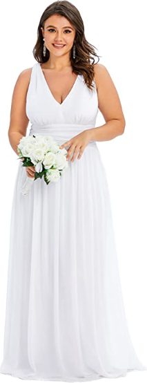 Plus Size White Maxi Dress Sleeveless