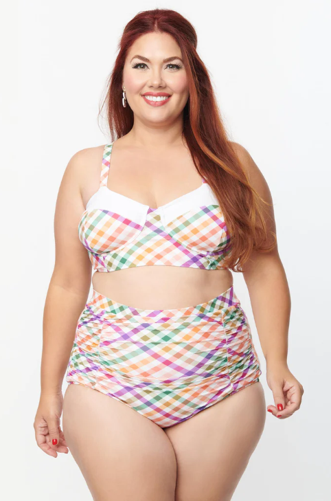 Plus Size Rainbow Swimsuit