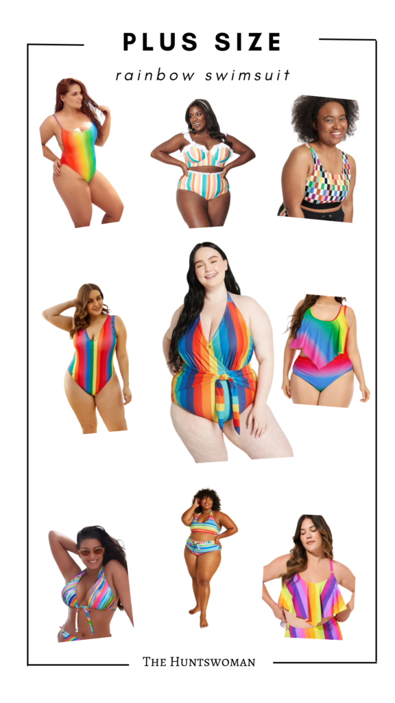 Plus Size Rainbow Swimsuits