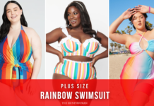 Plus Size Rainbow Swimsuit