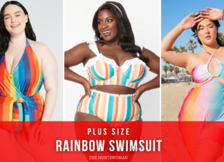 Plus Size Rainbow Swimsuit