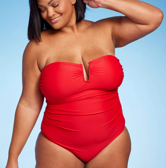 Plus Size Swimwear - one piece strapless swimsuit from Target