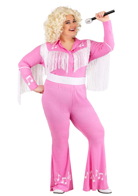 Plus Size Cowgirl Costume - Pink Fringe Costume