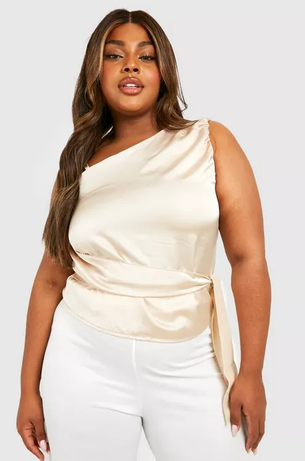 Plus Size New Years Eve Outfits - One Shoulder Top